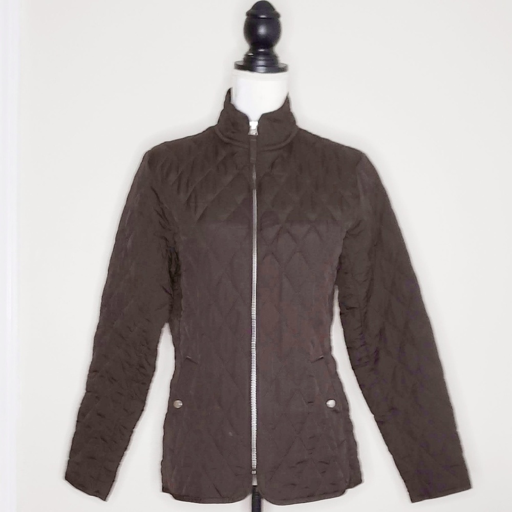Landsend Brown Quilted Light Weight Jacket